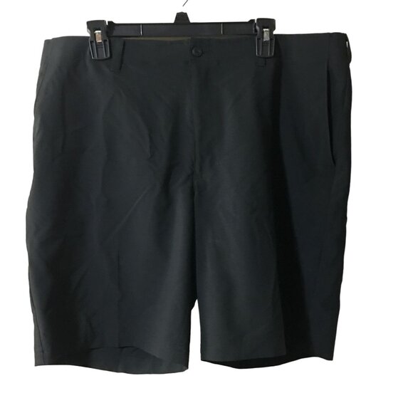 PGA TOUR BLACK FLAT FRONT GOLF SHORTS MENS SIZE 40 - Picture 1 of 4